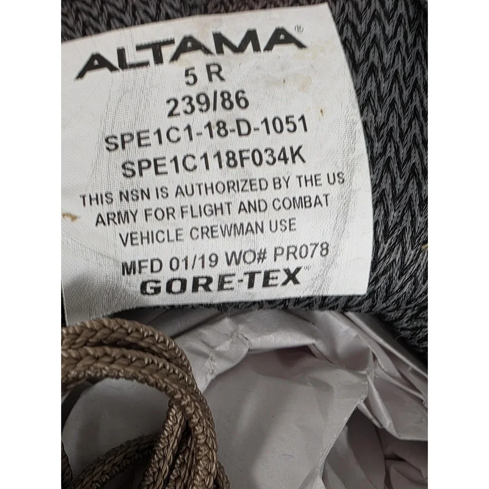 Altama Boots Mens Size 5‎ Brown Tan Gore-Tex Army Combat Temperate Weather